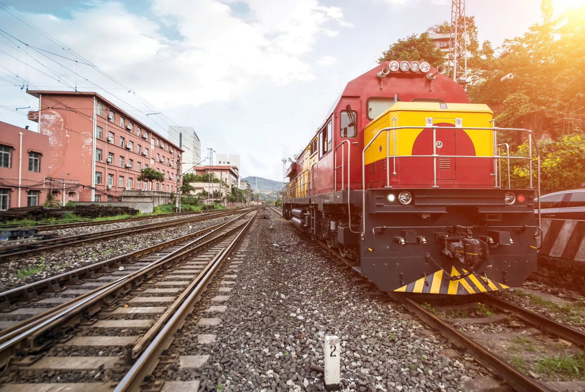 train stopped railway